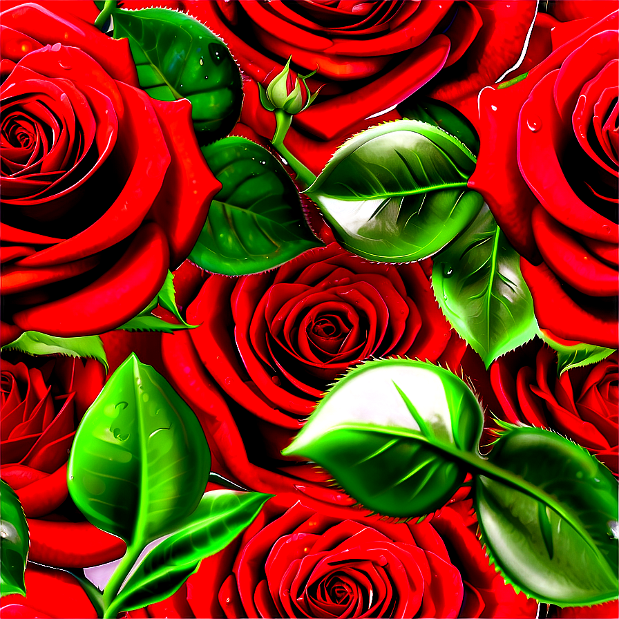 Dewy Red Rose Png Tts