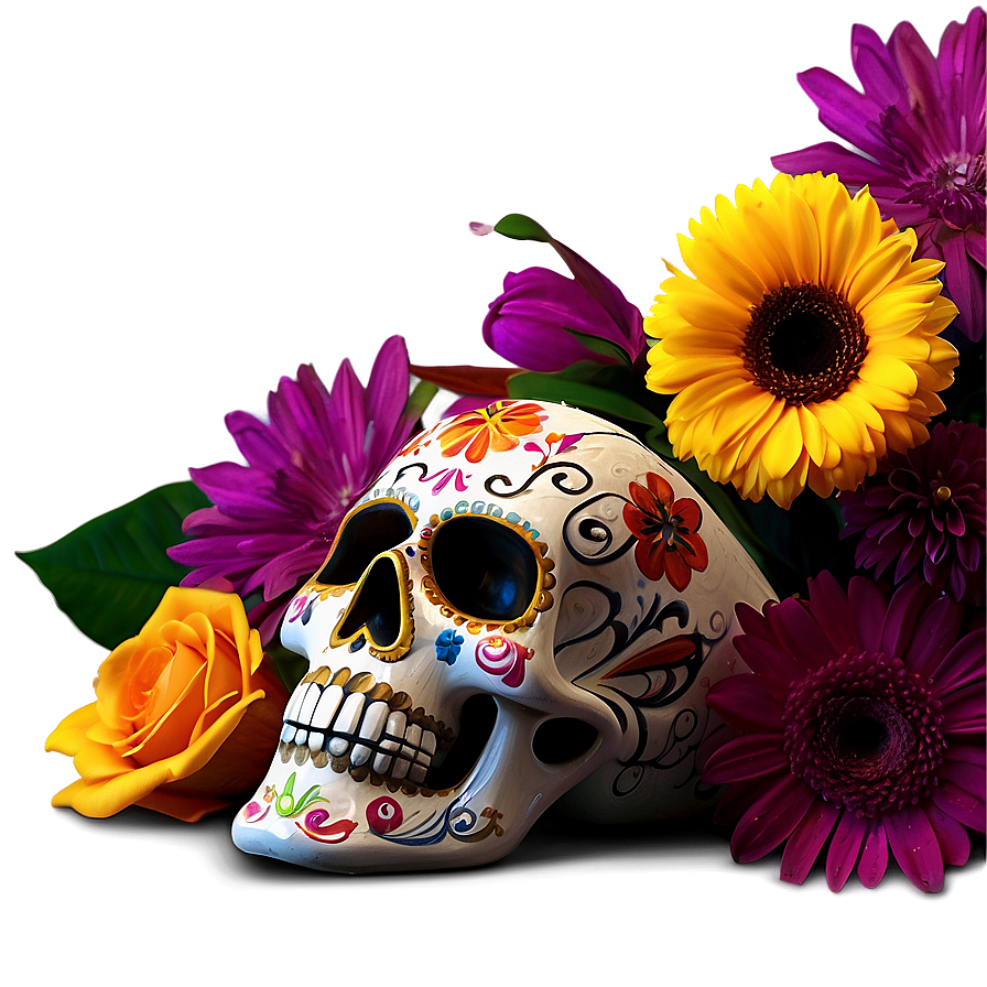 Dia De Los Muertos Floral Arrangements Png Lmr