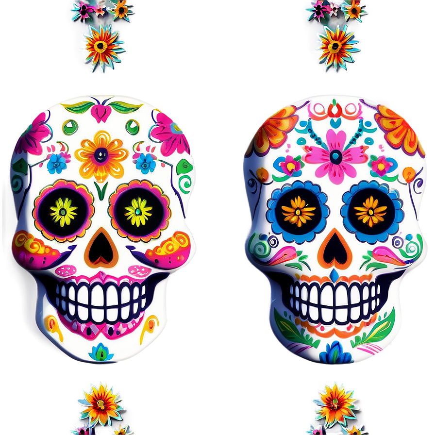 Dia De Los Muertos Inspired Artwork Png 97