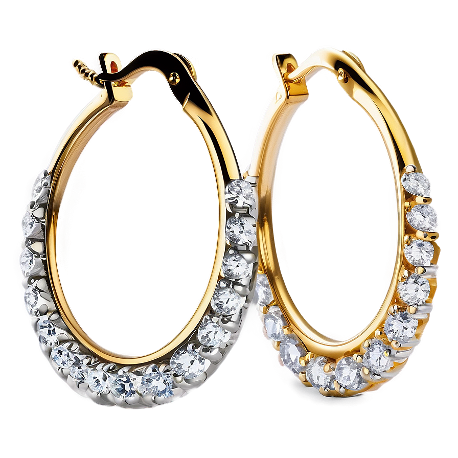 Diamond Hoop Earring Png 65