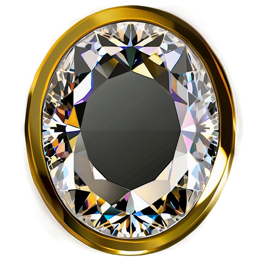 Diamond In Gold Setting Png Vgm