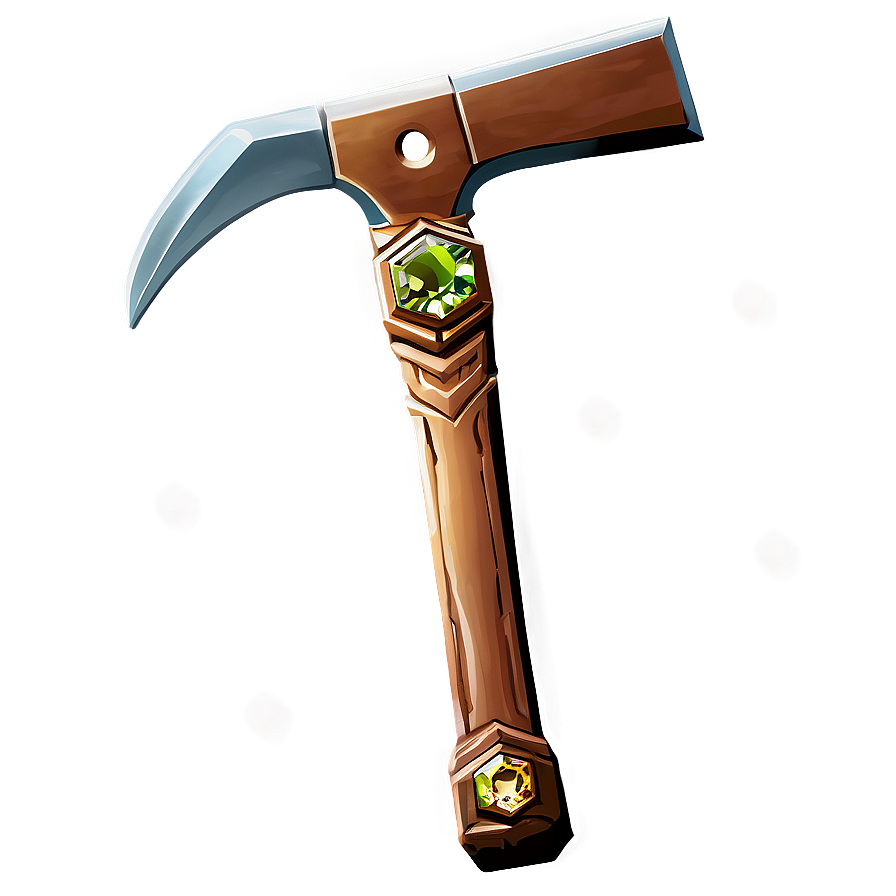 Diamond Pickaxe On Stone Background Png 06122024