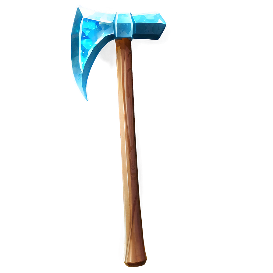 Diamond Pickaxe With Glow Effect Png Ujf