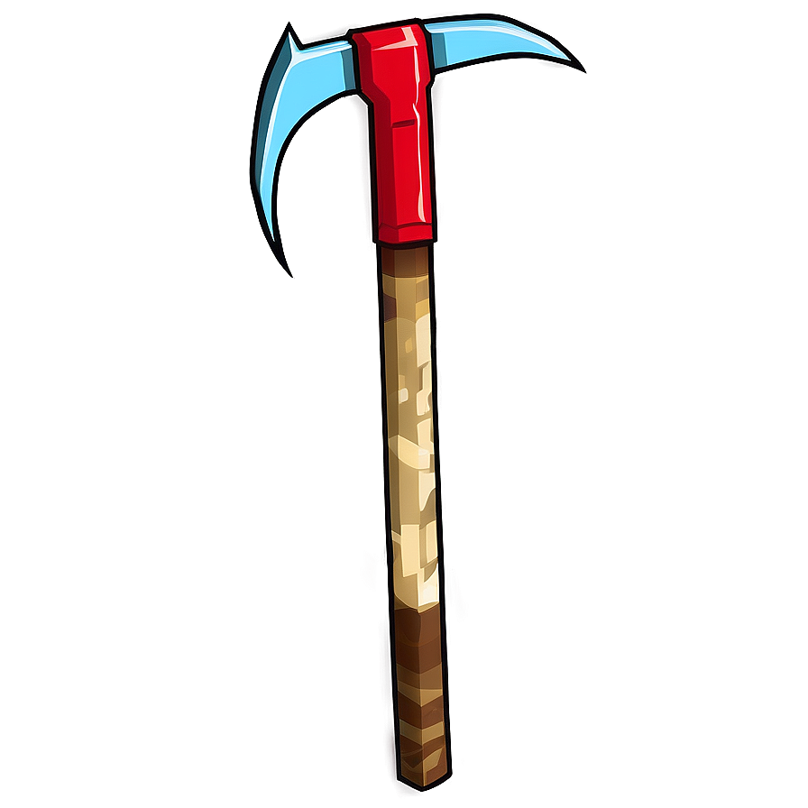 Diamond Pickaxe With Redstone Png Wrs