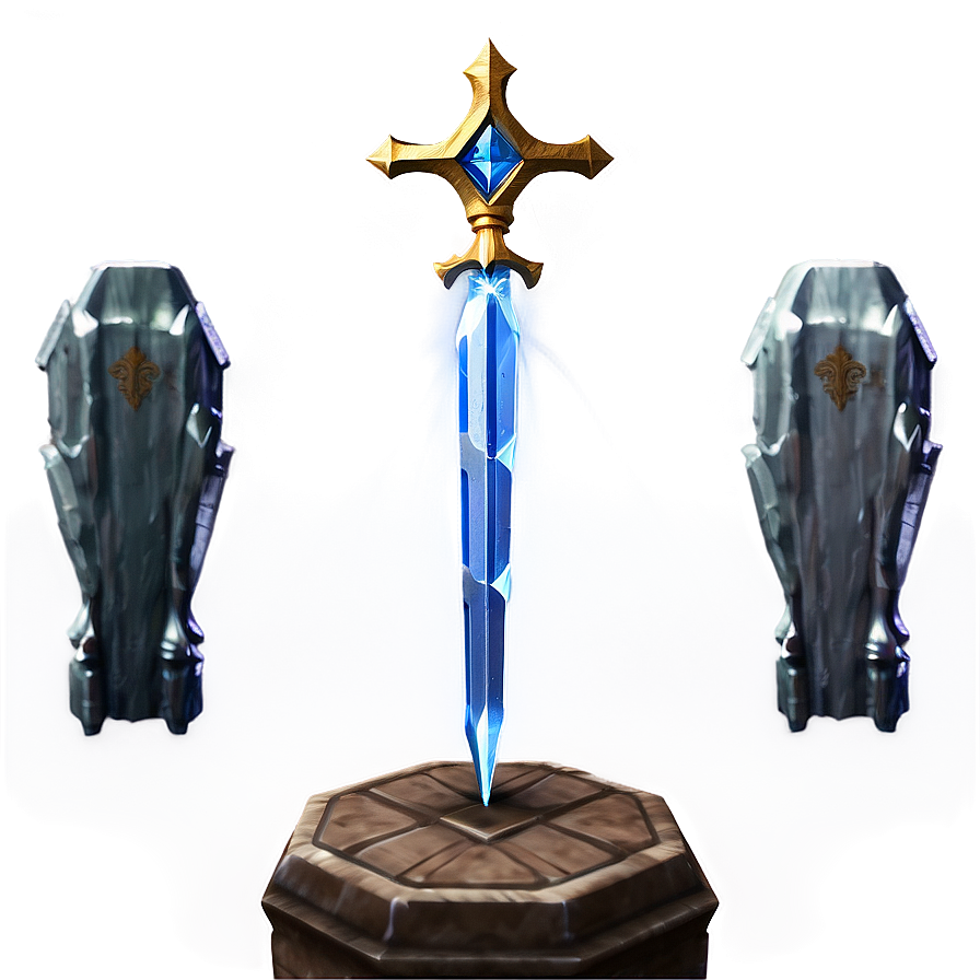 Diamond Sword On Pedestal Png Xlj