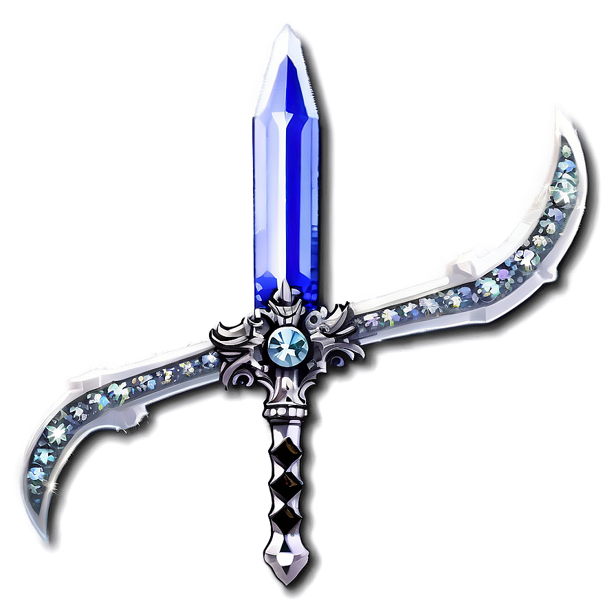 Diamond Sword With Crystal Handle Png Qae