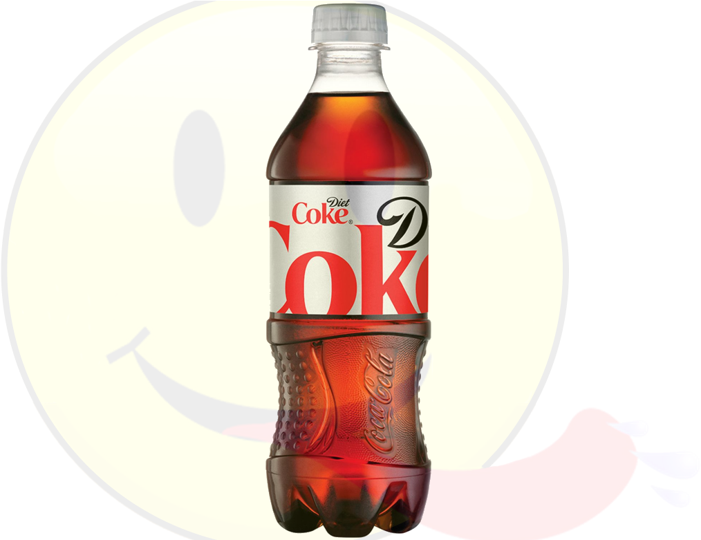 Diet Coke Bottle Smiley Face Background