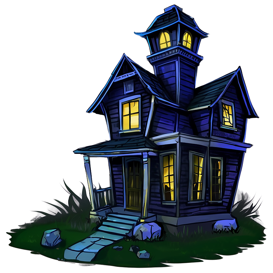 Digital Art Haunted House Png 05242024