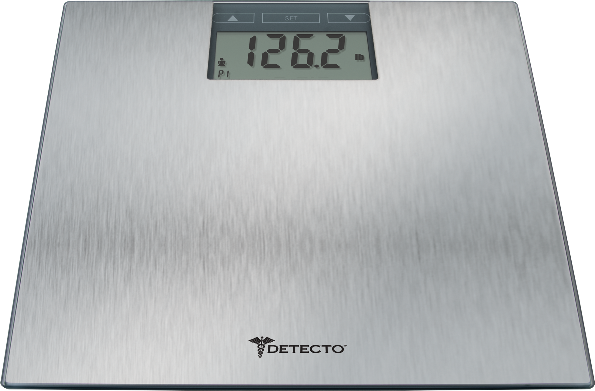 Digital Bathroom Scale Displaying Weight