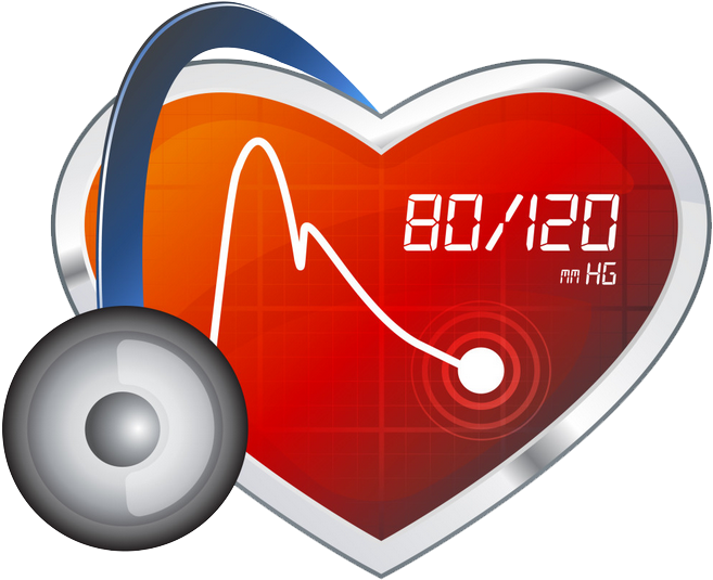 Digital Blood Pressure Heart Icon