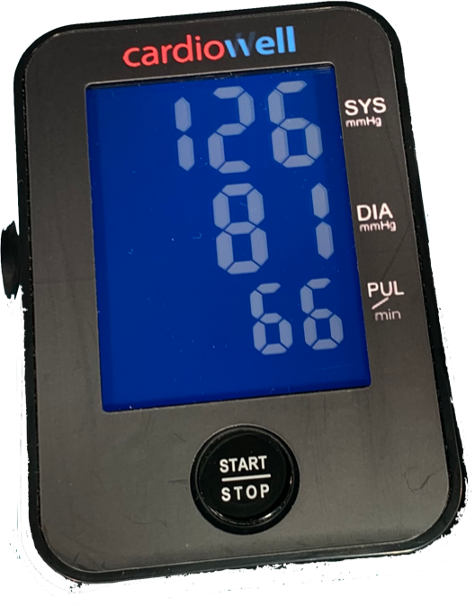 Digital Blood Pressure Monitor Reading
