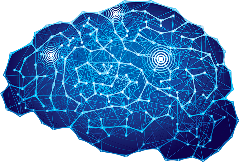 Digital Brain Network Illustration