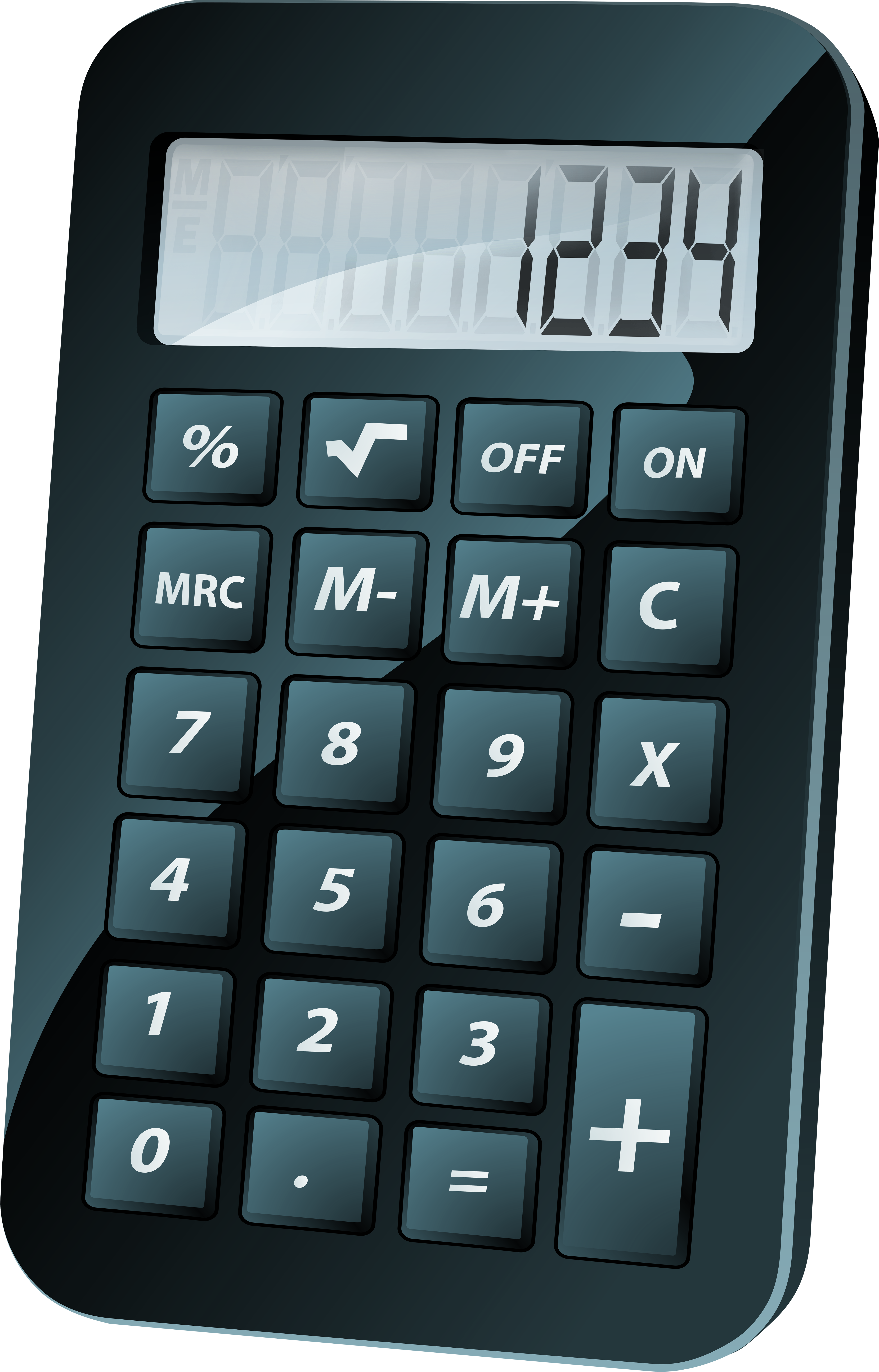 Digital Calculator Displaying Numbers