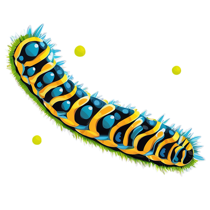 Digital Caterpillar Graphic Png 47