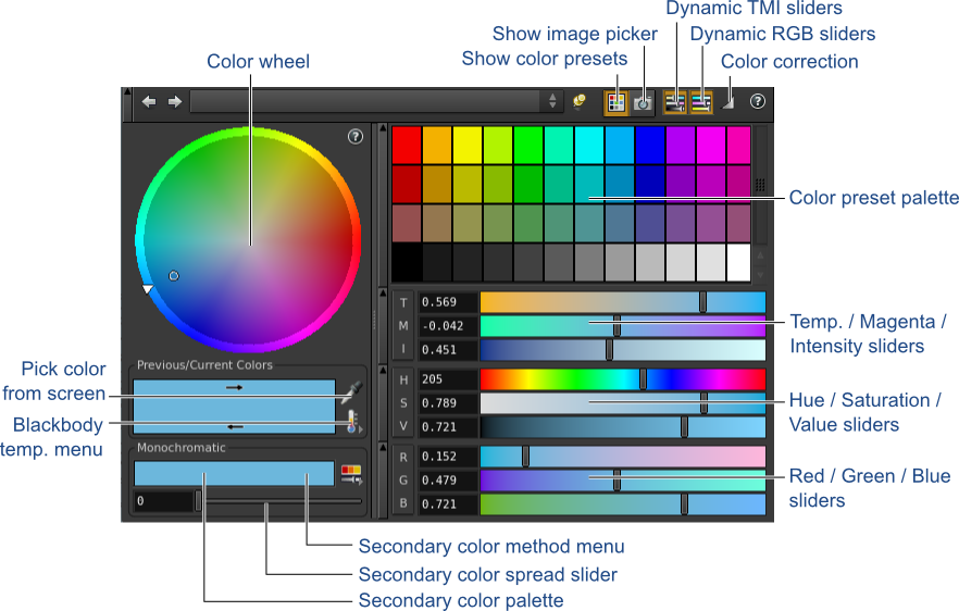 Digital Color Selection Tool Screenshot