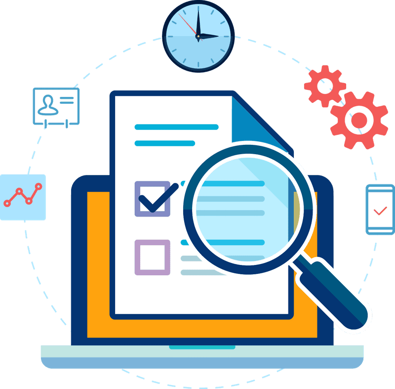 Digital Content Analysis Illustration