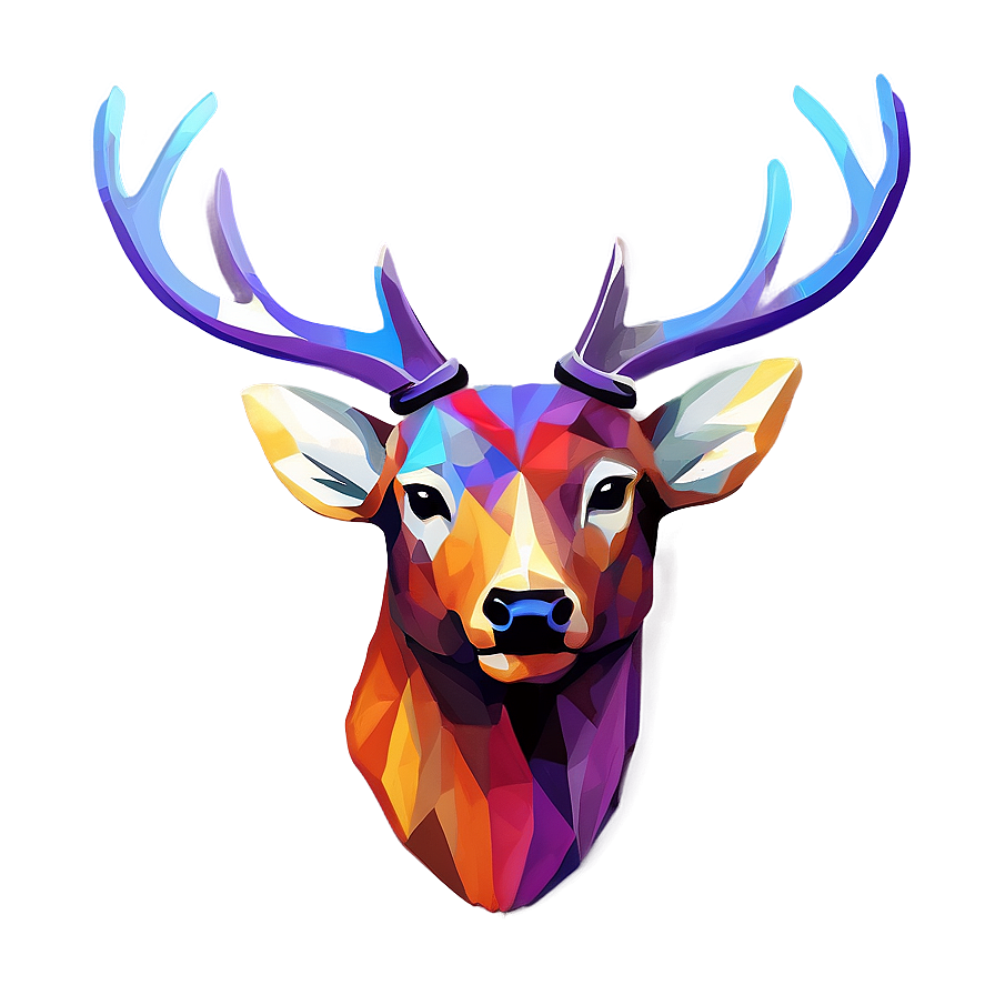 Digital Deer Head Art Png 06212024