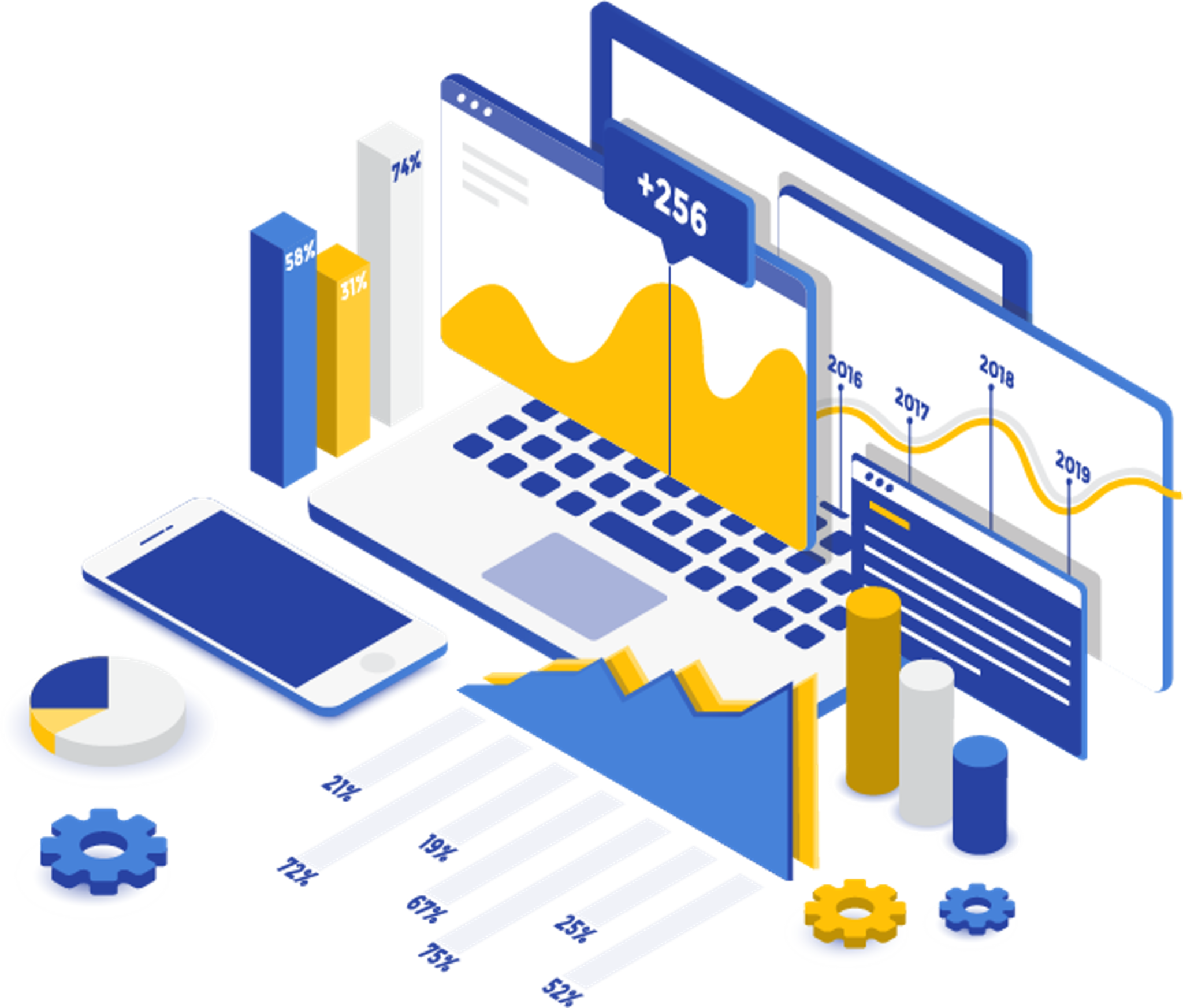 Digital Finance Analytics Illustration