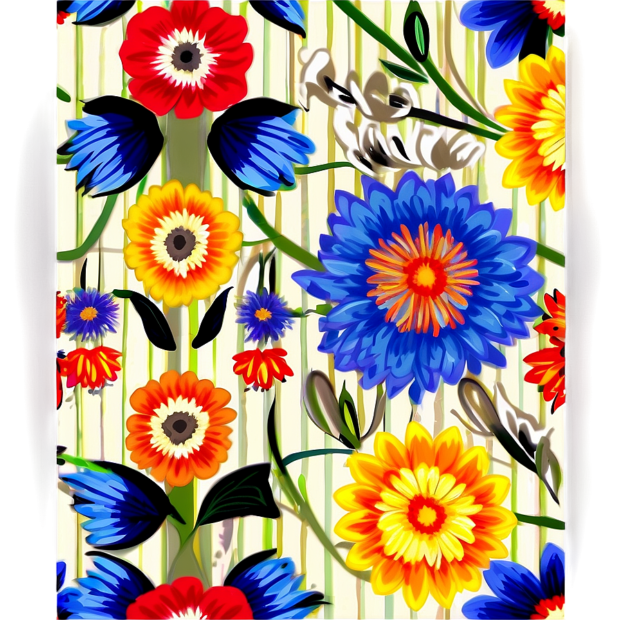 Digital Floral Pattern Png Irw32