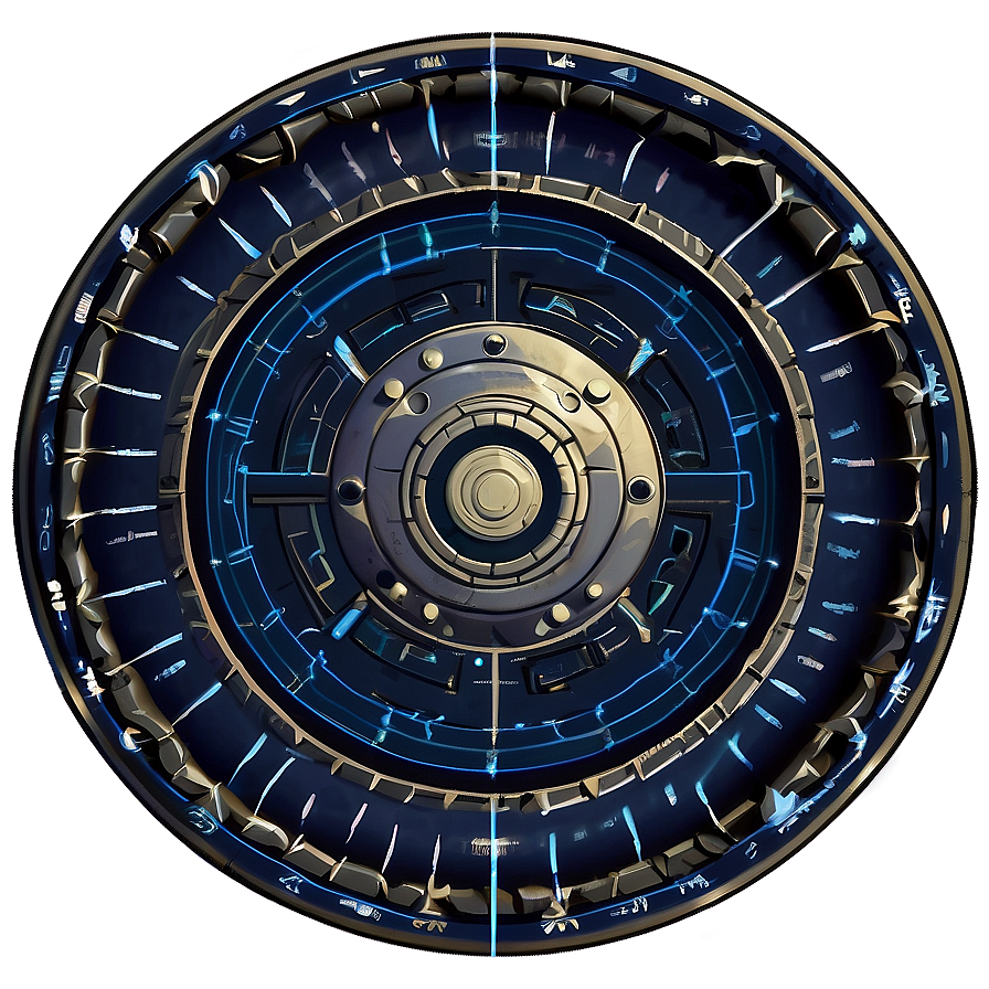 Digital Flying Saucer Blueprint Png Qlu