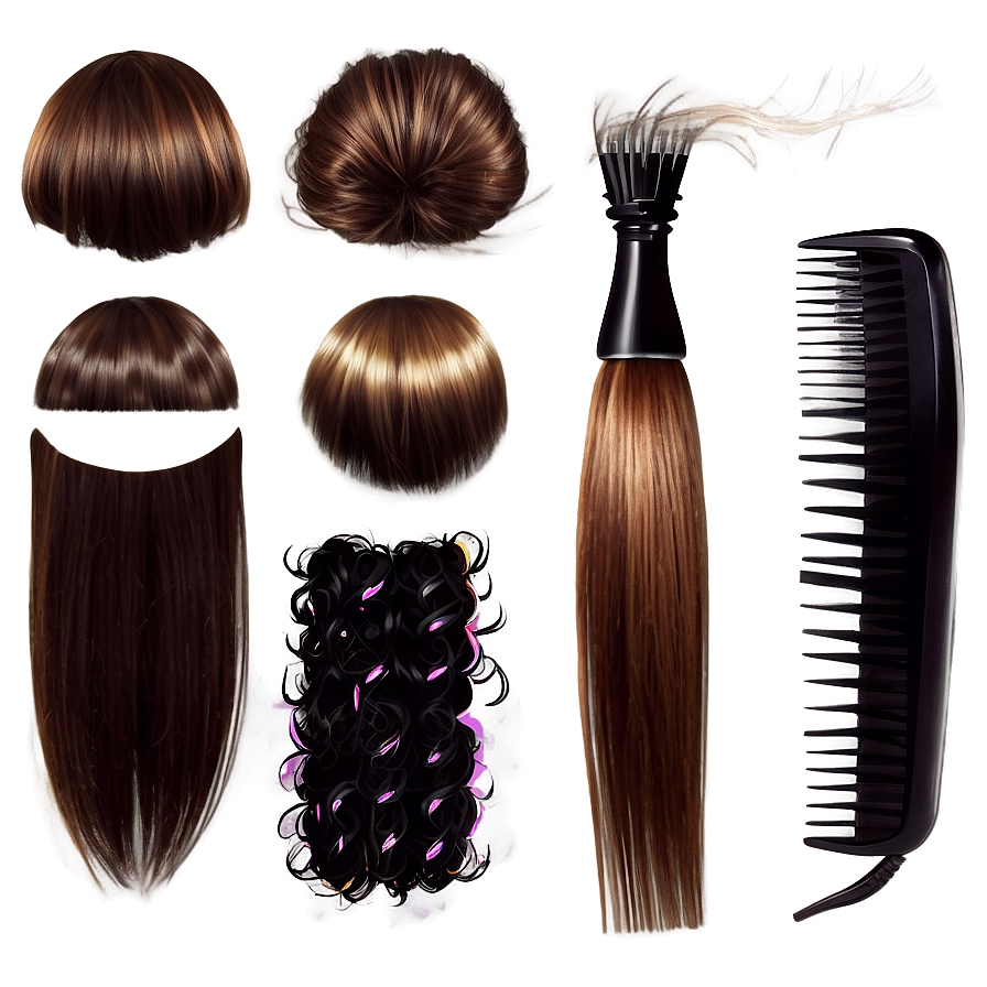 Digital Hair Clipart Png 06282024