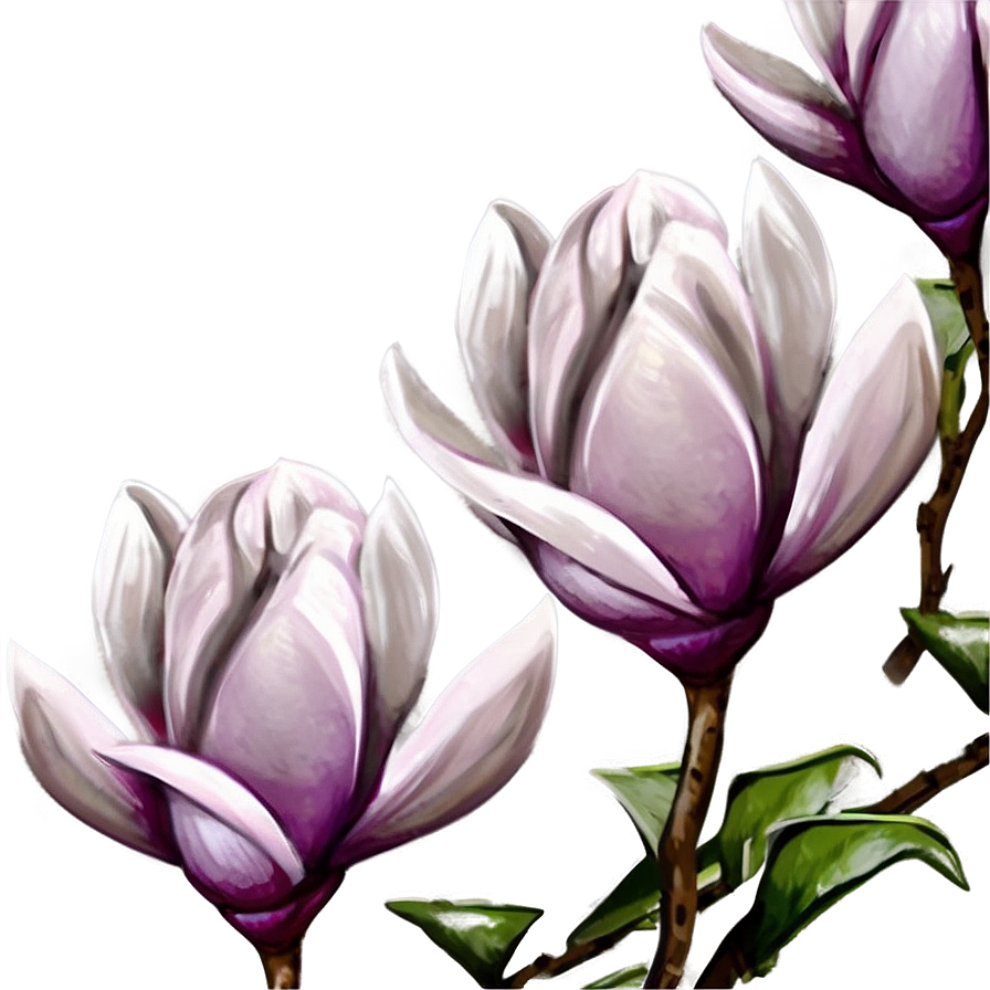 Digital Magnolia Flower Art Png 06252024