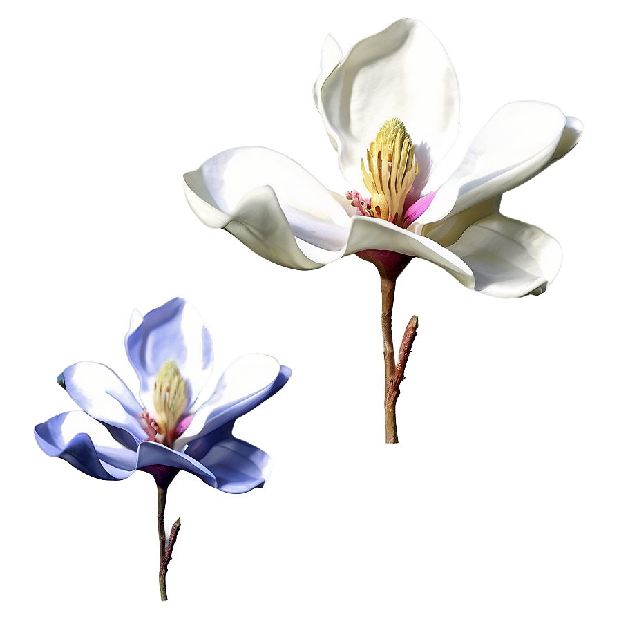 Digital Magnolia Flower Art Png Nkf