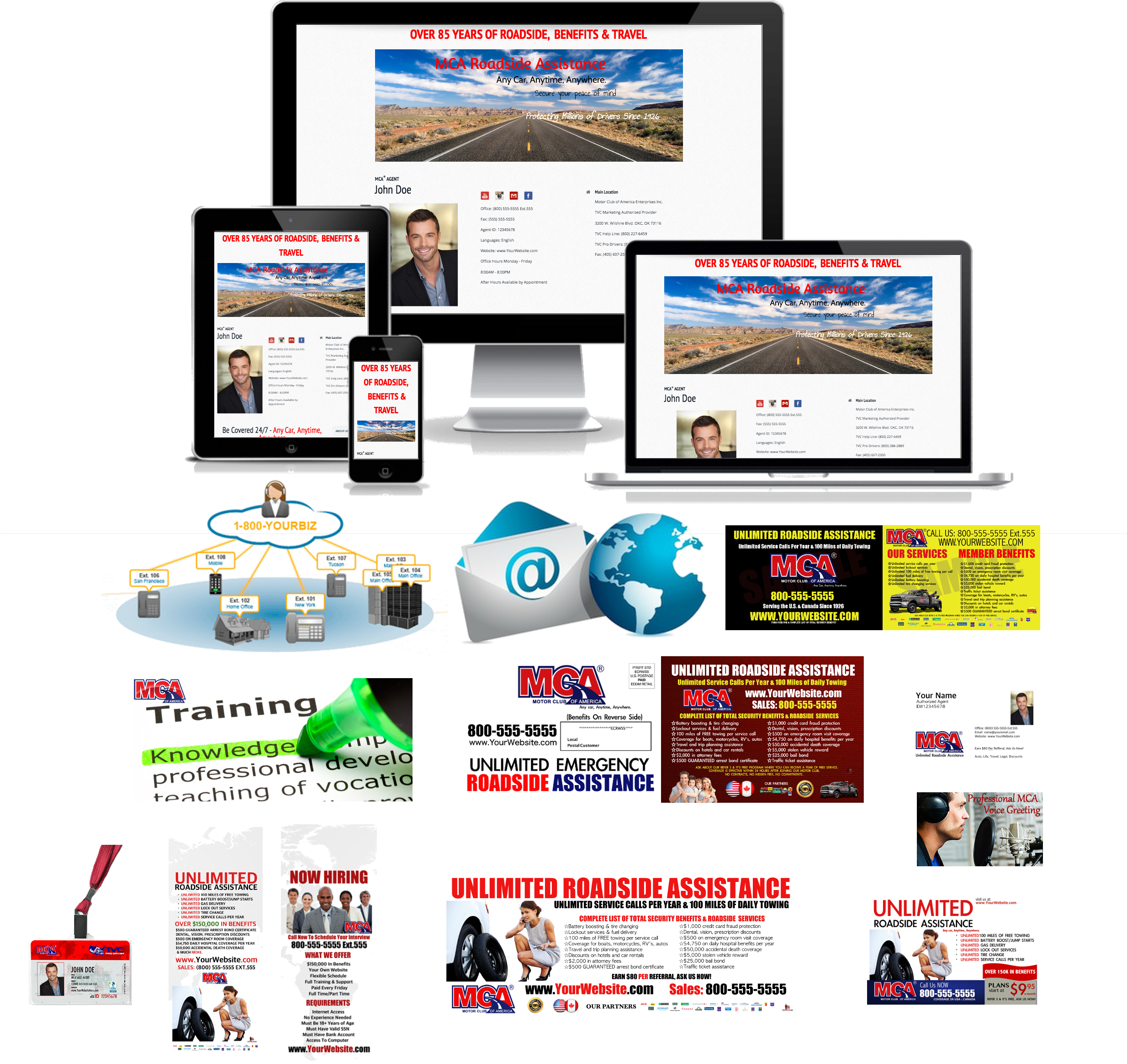 Digital Marketing Materials Collage