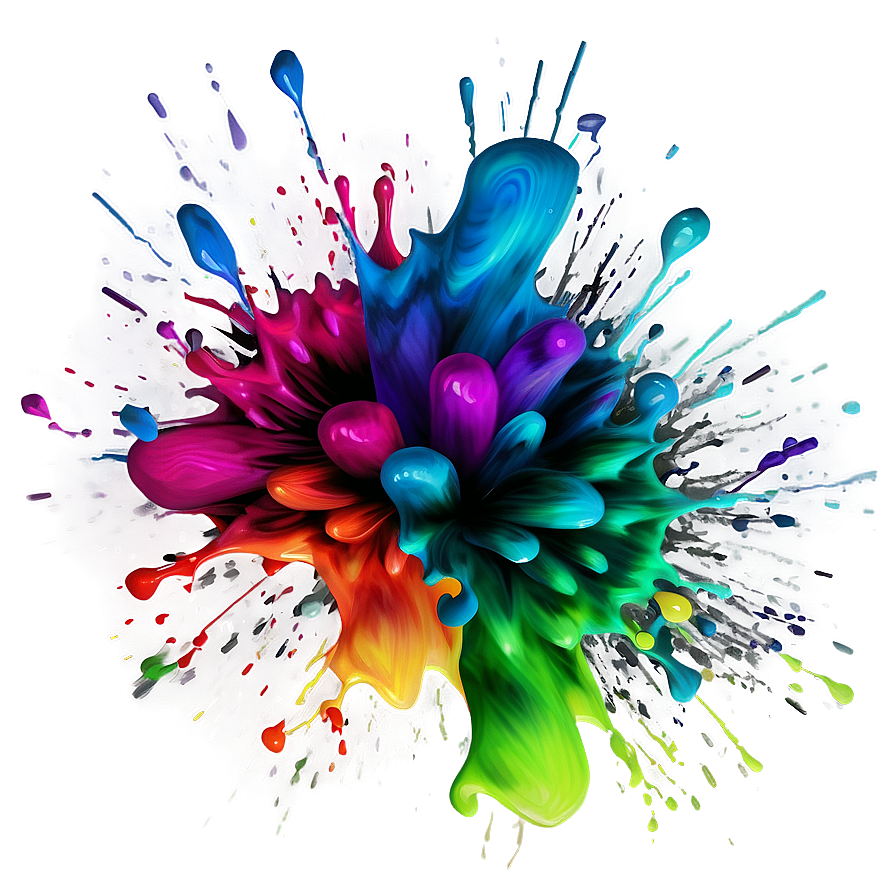 Digital Paint Splash Png Hij10