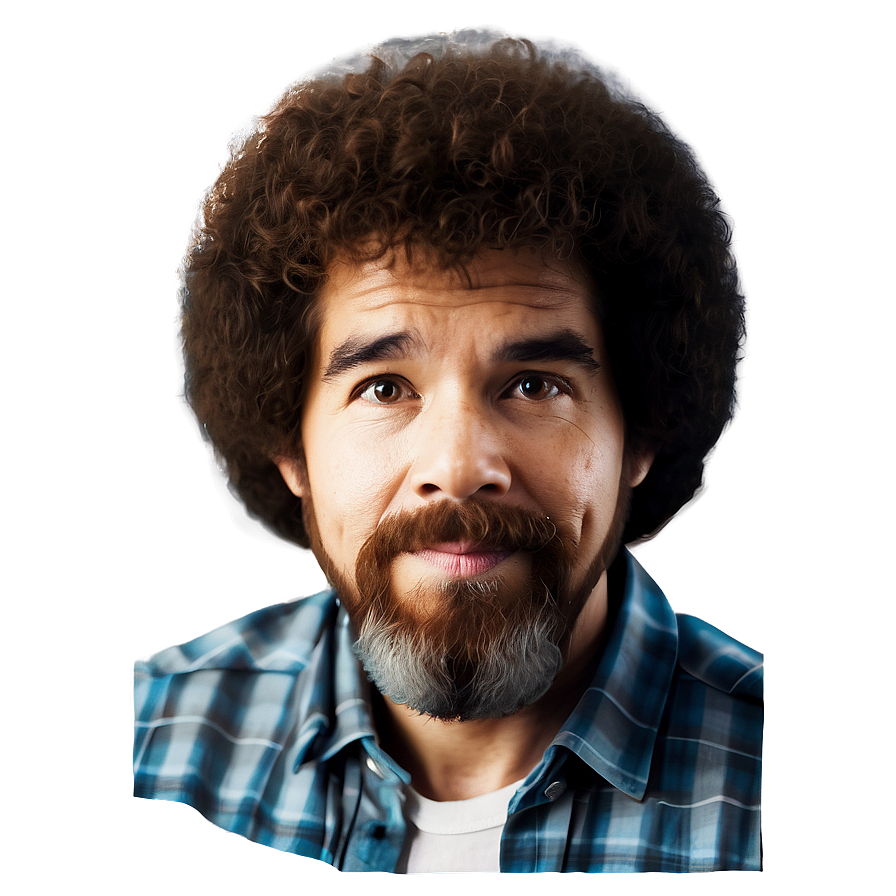 Digital Painting Bob Ross Hair Png Bro30