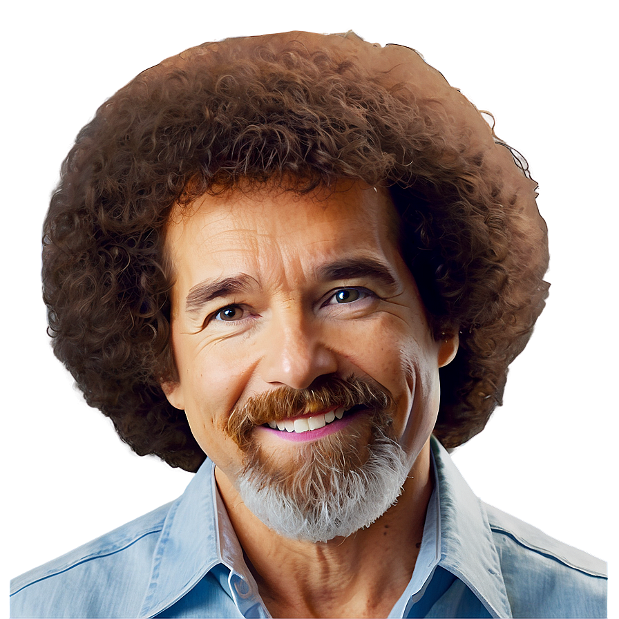 Digital Painting Bob Ross Hair Png Rnh