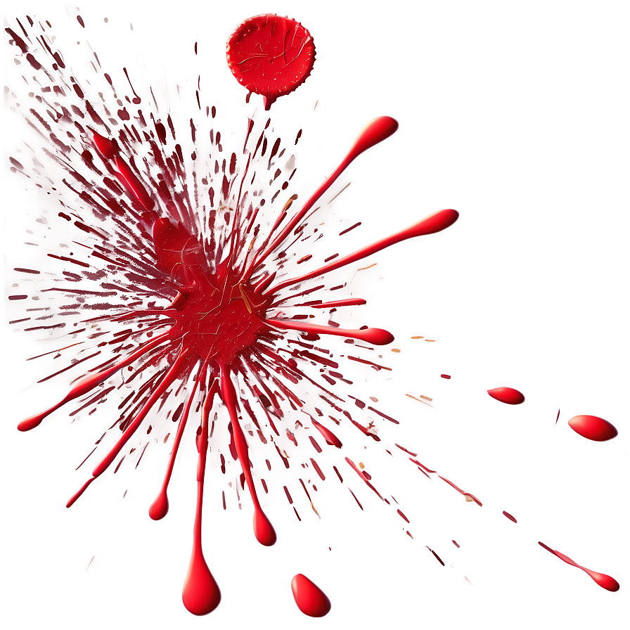 Digital Red Splatter Artwork Png Byc26