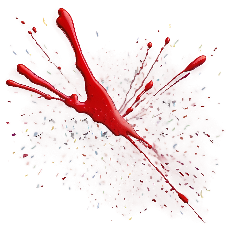 Digital Red Splatter Artwork Png Jsb18