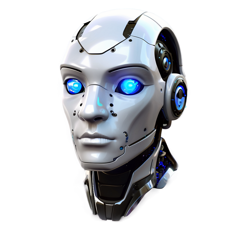 Digital Robot Head Drawing Png Msq87