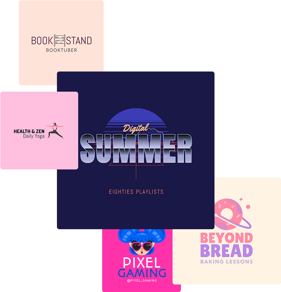 Digital Summer Playlist Branding Collage