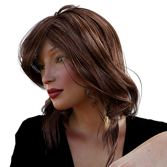 Digital Woman Portrait3 D Rendering