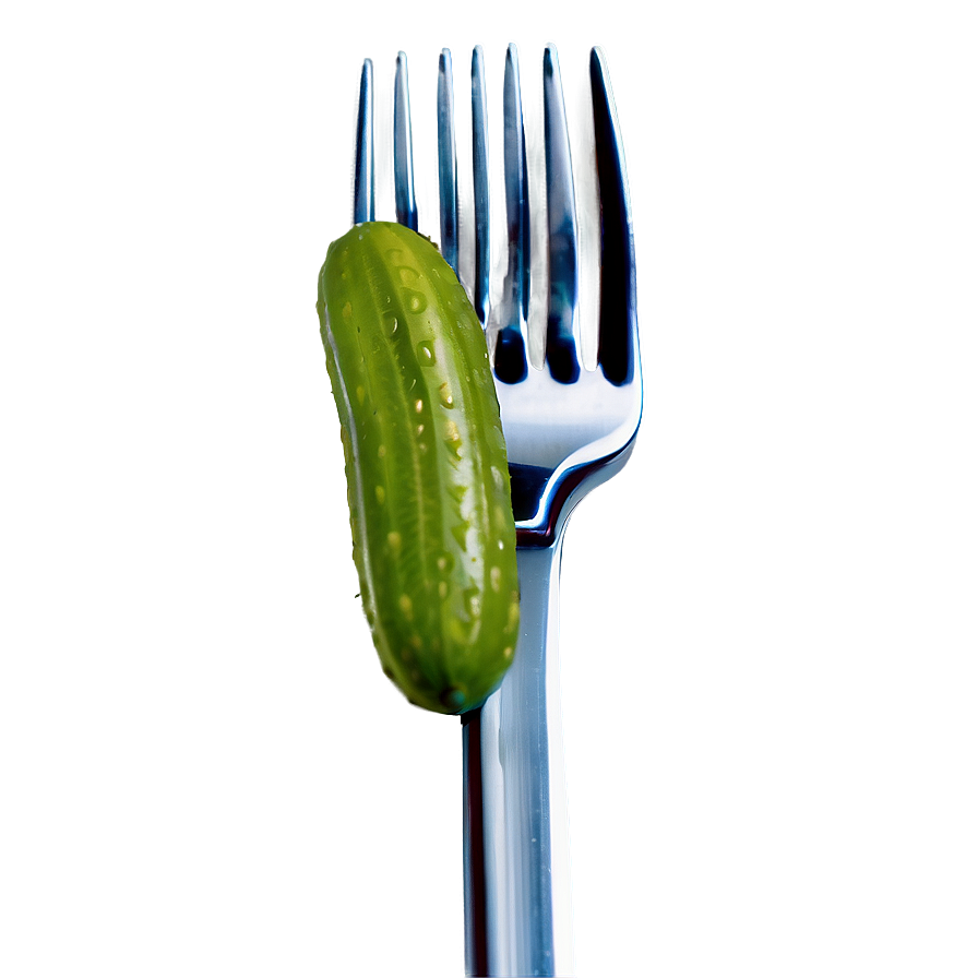 Dill Pickle On Fork Png 06272024