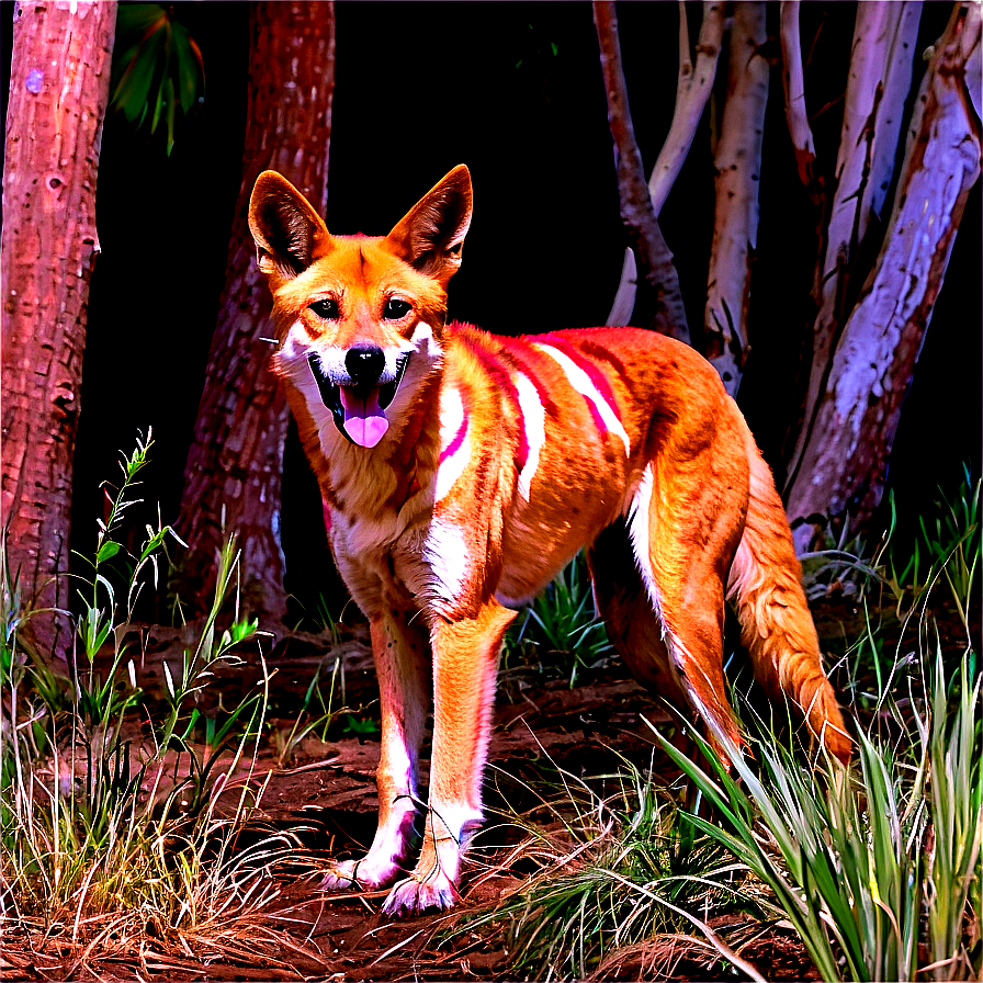 Dingo In Brushland Png 06202024