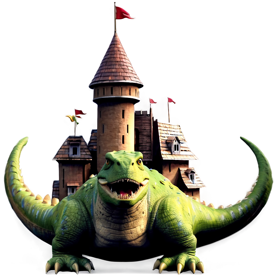 Dino And Castle Fantasy Png 06122024