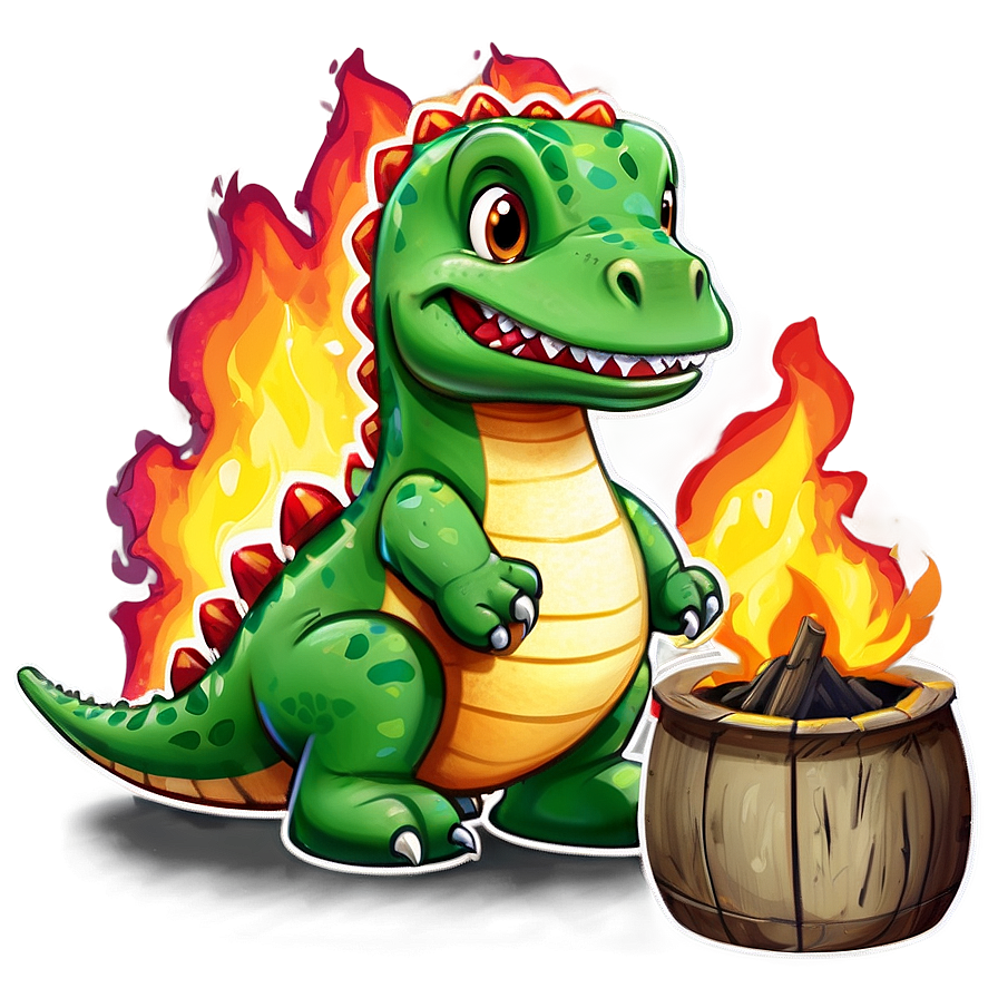 Dino And Friends Campfire Png Heb