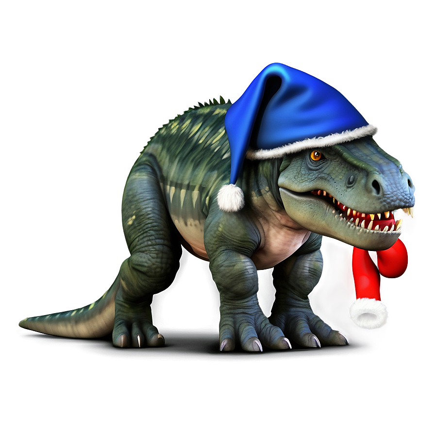 Dino In Santa Hat Png Mhk