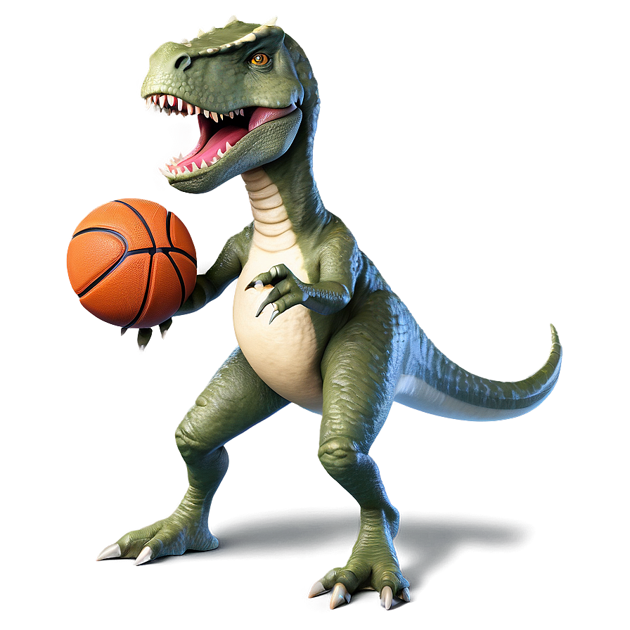 Dino Playing Basketball Png Mdh