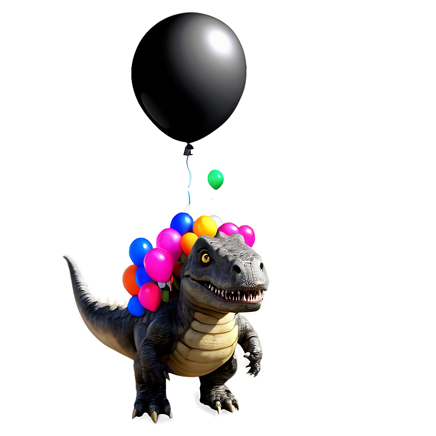 Dino With Balloons Png 06122024