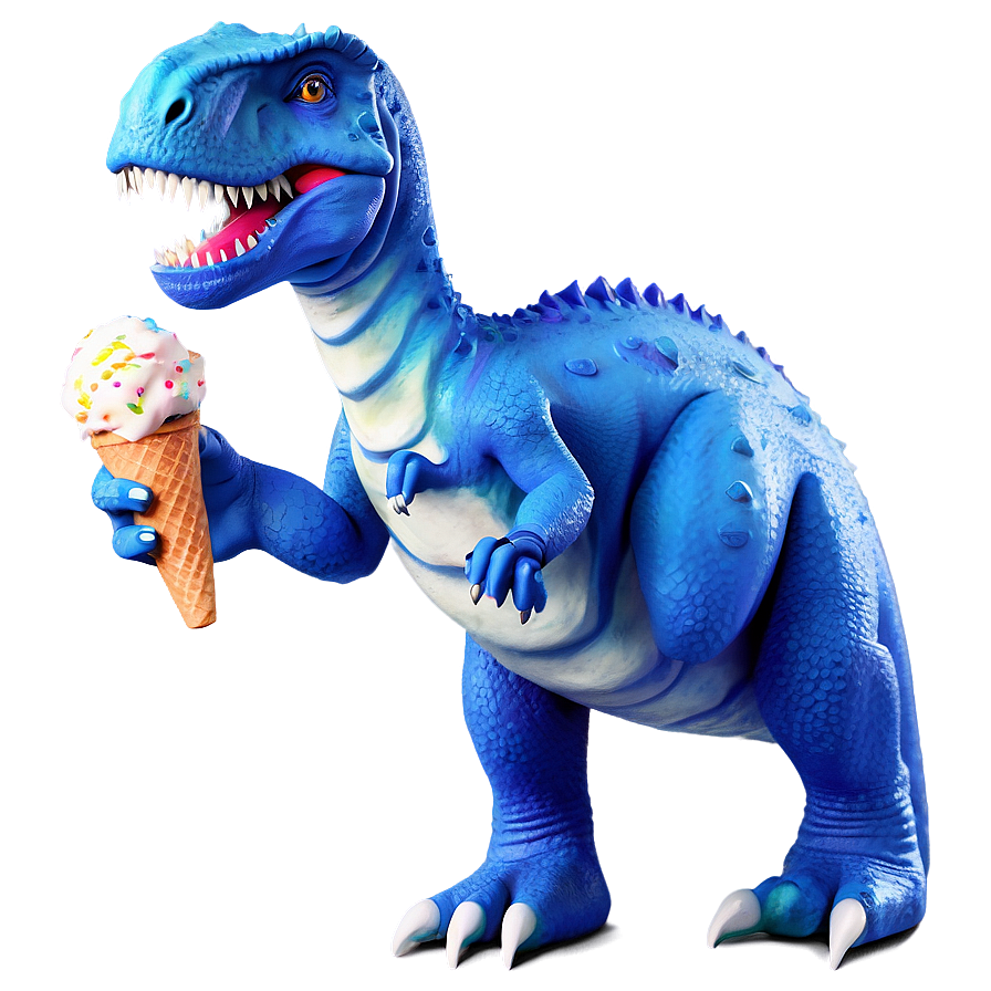 Dino With Ice Cream Png Gcm