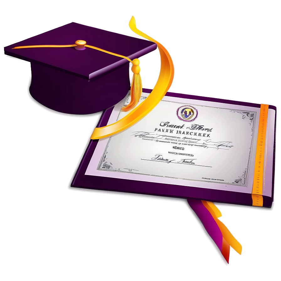 Diploma On Desk Png Kua96