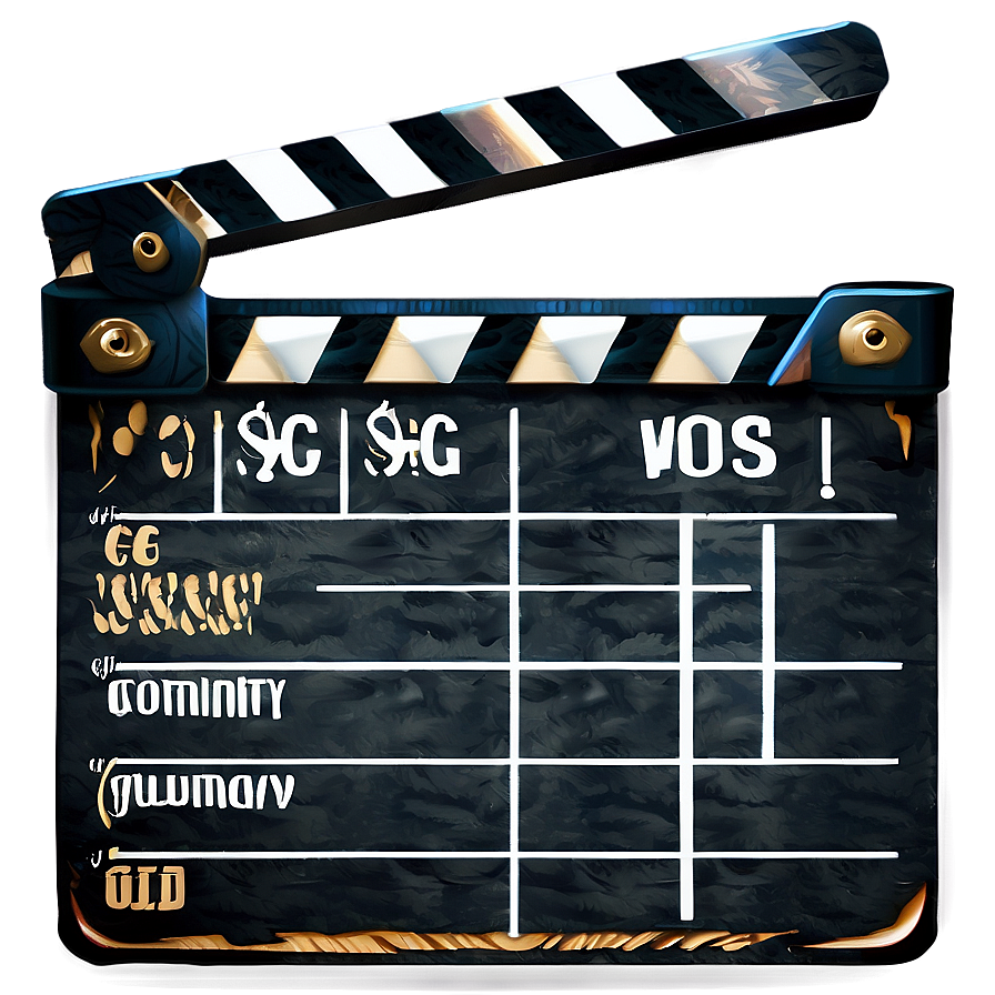 Director's Film Slate Clipart Png Hsc56