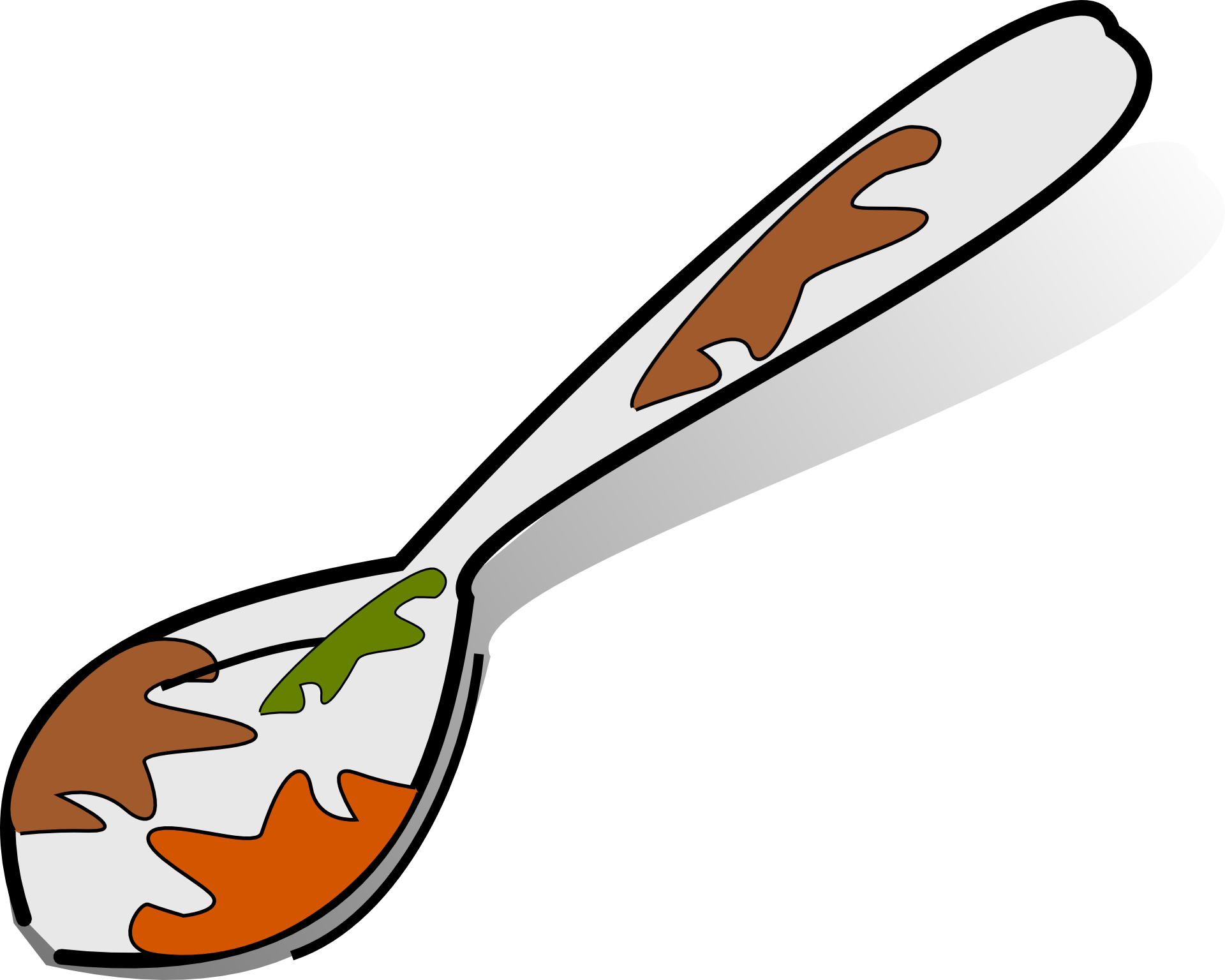 Dirty Spoon Cartoon Illustration