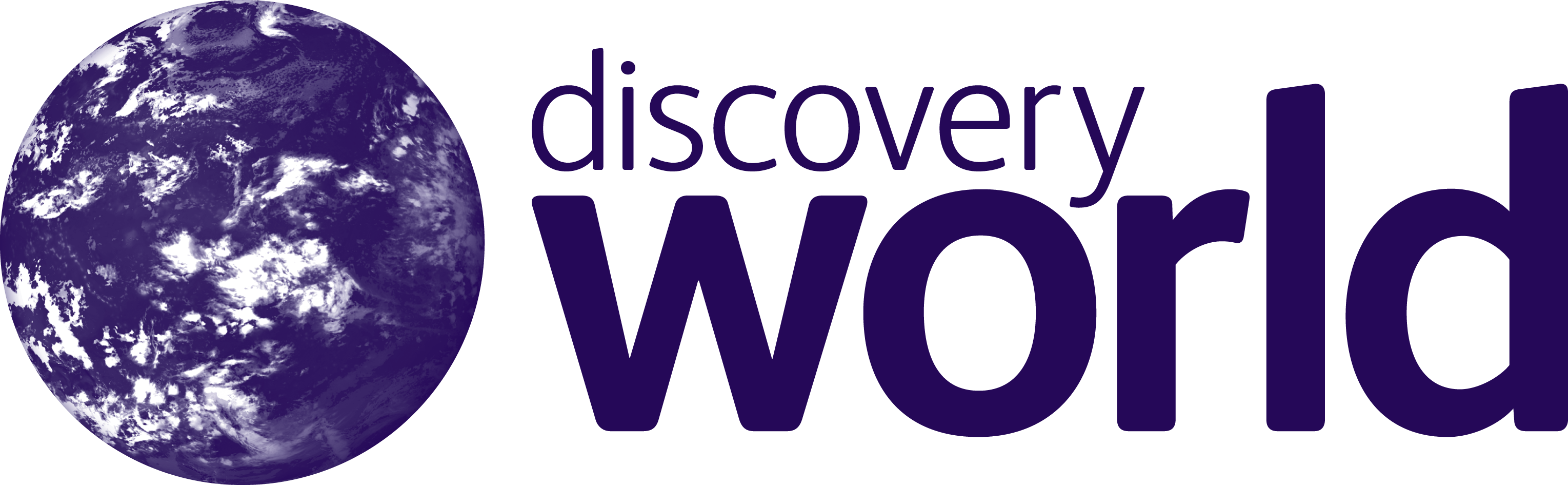 Discovery World Logo Purple Earth