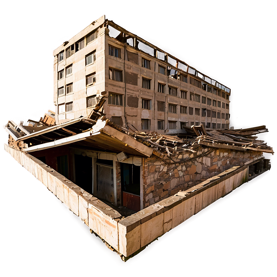 Disintegrated Building Png Hec