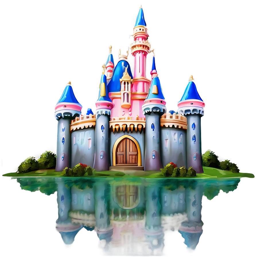 Disney Castle By The Lake Png Ogy